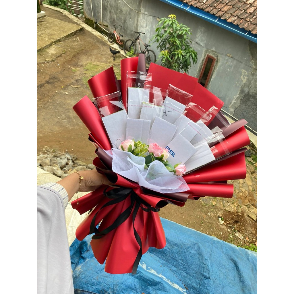 bouquet kosongan uang / kosongan uang 10 lembar / buket simple