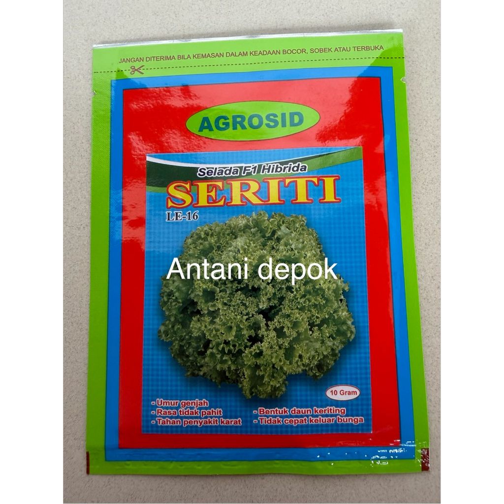Benih Selada Keriting SERITI 10GR AGROSID