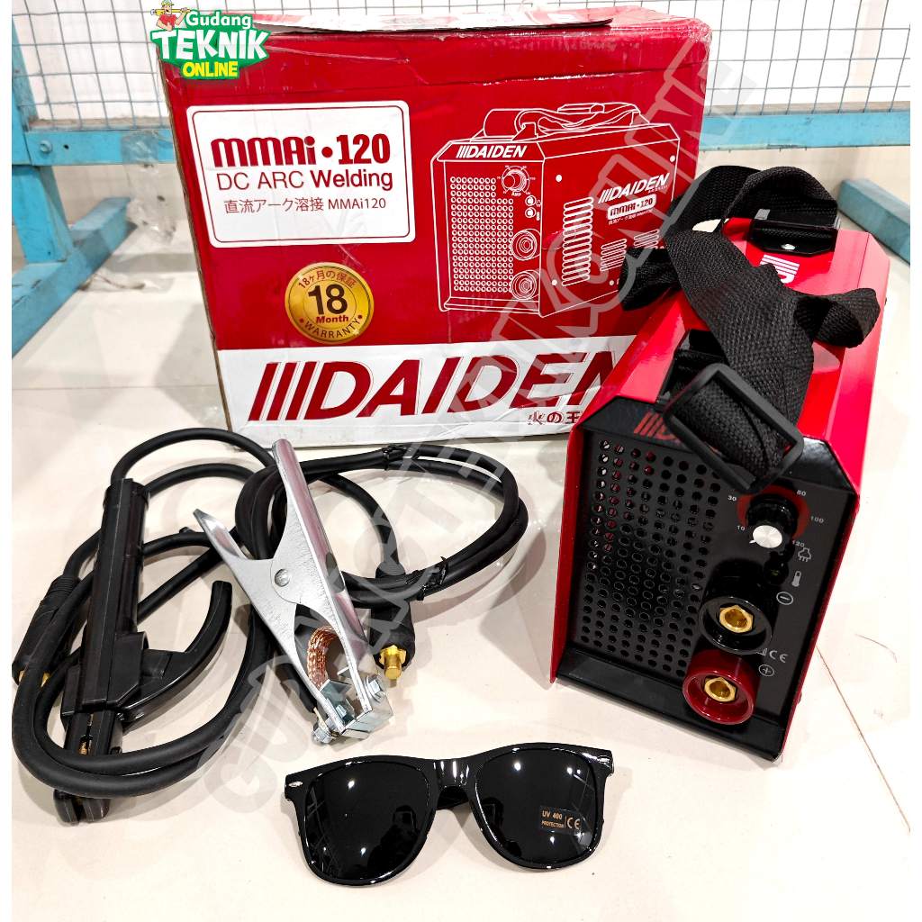 Mesin Las DAIDEN MMAi 120 / Mesin Las Listrik MMA120 120A Trafo Travo Trapo Inverter Welding MMA-120