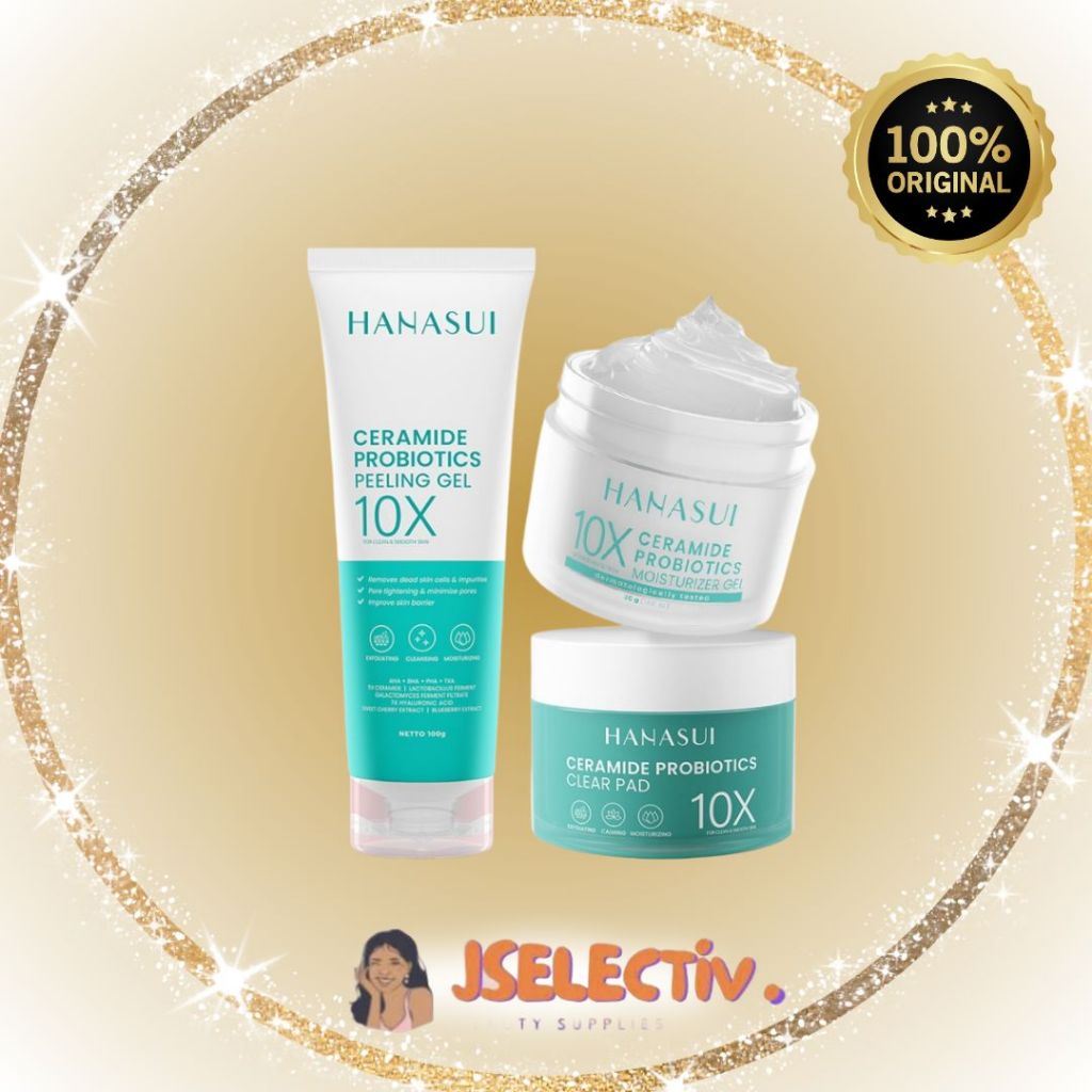 HANASUI CERAMIDE PROBIOTICS SERIES - SKINCARE LENGKAP // JSELECTIV X JHON KOSMETIK // Face Wash / Cr