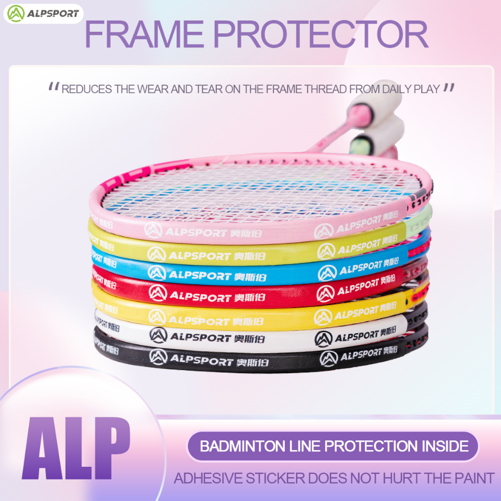 ALPSPORT PKT Stiker Kepala Raket Bulutangkis Pelindung Frame Raket Anti Abrasi Tahan Lama Tape Pelin