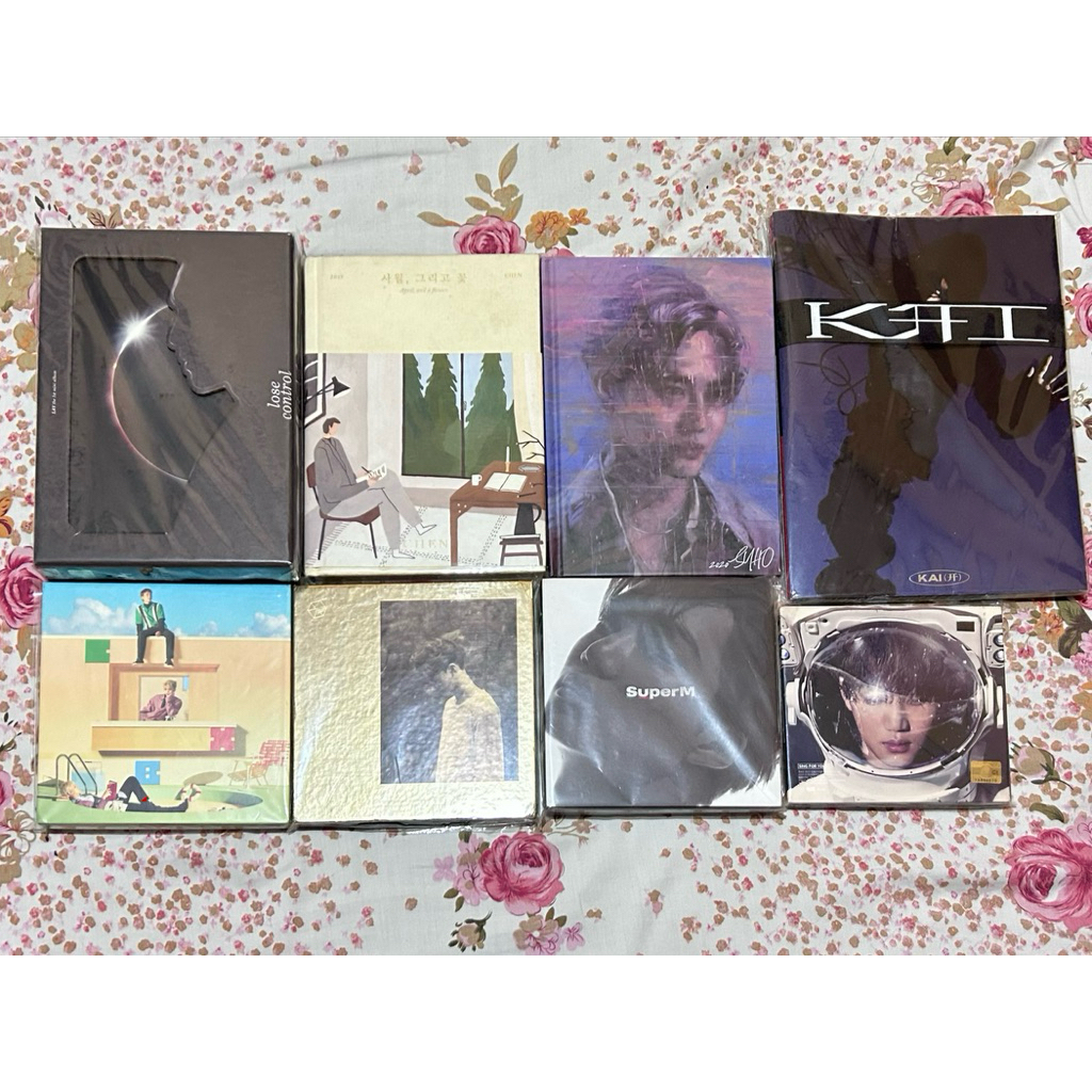 ALBUM EXO LOSE CONTROL LAY, APRIL AND A FLOWER CHEN, SELF POTRAIT SUHO, KAI, BLOMING DAYS CBX, EXODU