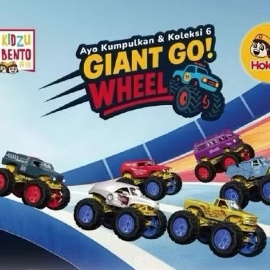 Mainan Mobil Giant Go Wheel Hokben Kidzu Bento Mainan Mobil Diecast Car