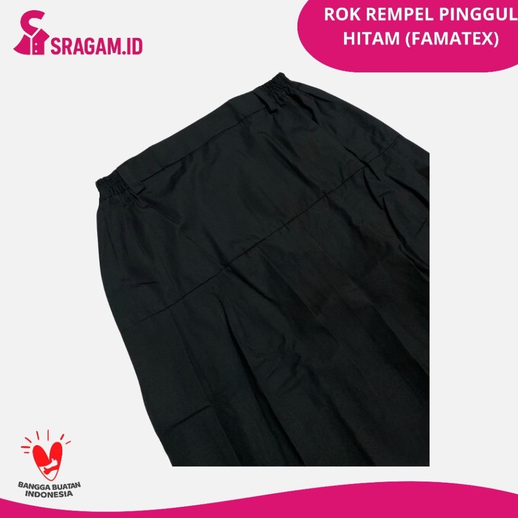 SRAGAM | Seragam Sekolah Rok Rempel Pinggul Rempel Bawah Hitam SMP SMA
