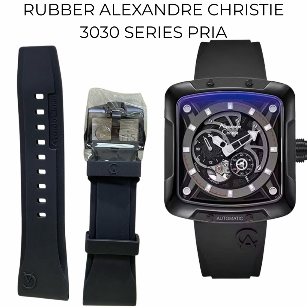 Strap rubber Alexandre Christie 3030MC 3030MA 26mm / Strap Rubber AC 3030 PRIA