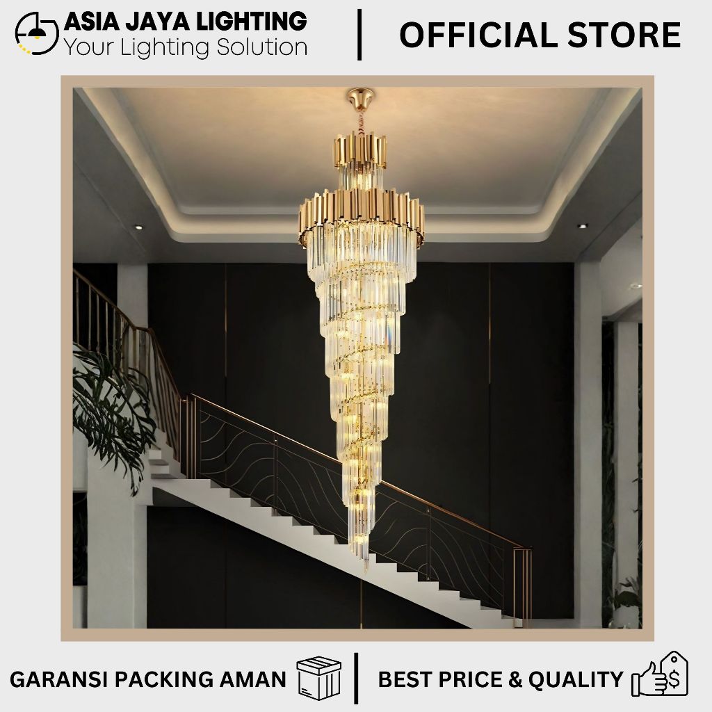 LAMPU GANTUNG KRISTAL / LAMPU KRISTAL HIAS / LAMPU KRISTAL GANTUNG / CHANDELIER KRISTAL / LAMPU KRIS