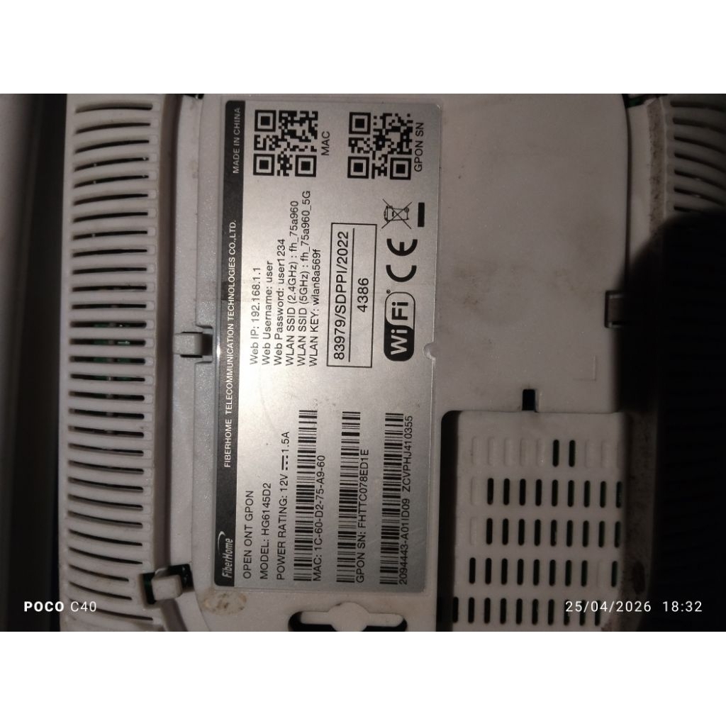 ont second fiberhome 5 G