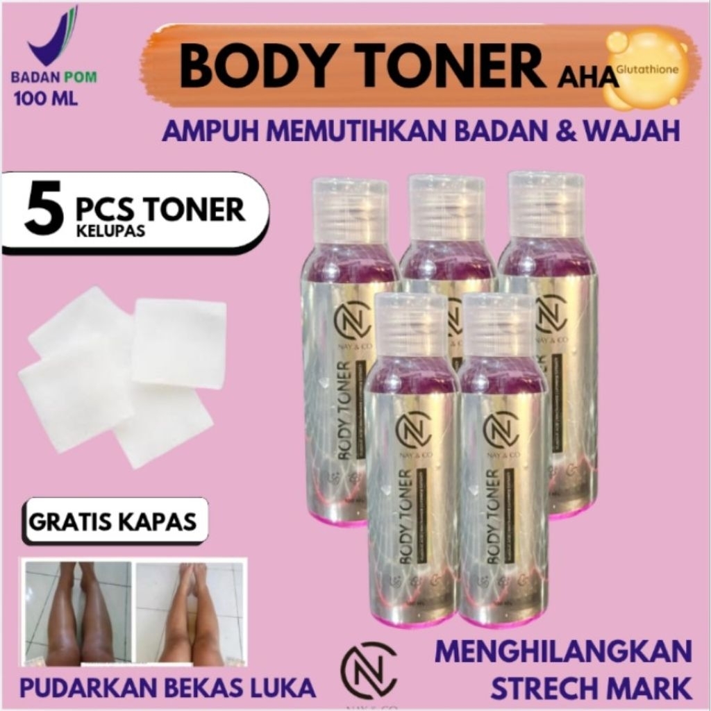 TONER BADAN 5 PCS  | body toner kelupas bpom paket usaha toner badan