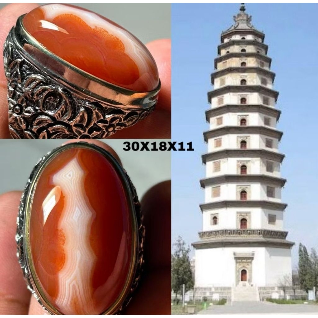 NATURAL BATU AKIK YAMAN MOTIF GAMBAR KUIL KUALITAS SUPER HQ