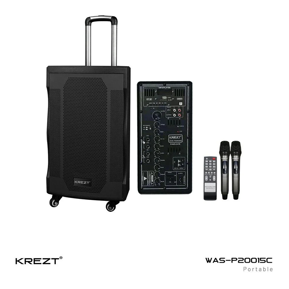 Speaker Portable 15 Inch KREZT WAS-P20015C