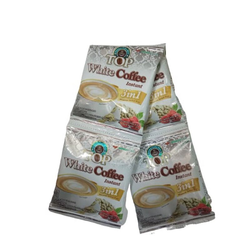 Top White Coffee Kopi Instant 21G 1 Renceng Isi 10 Sachet