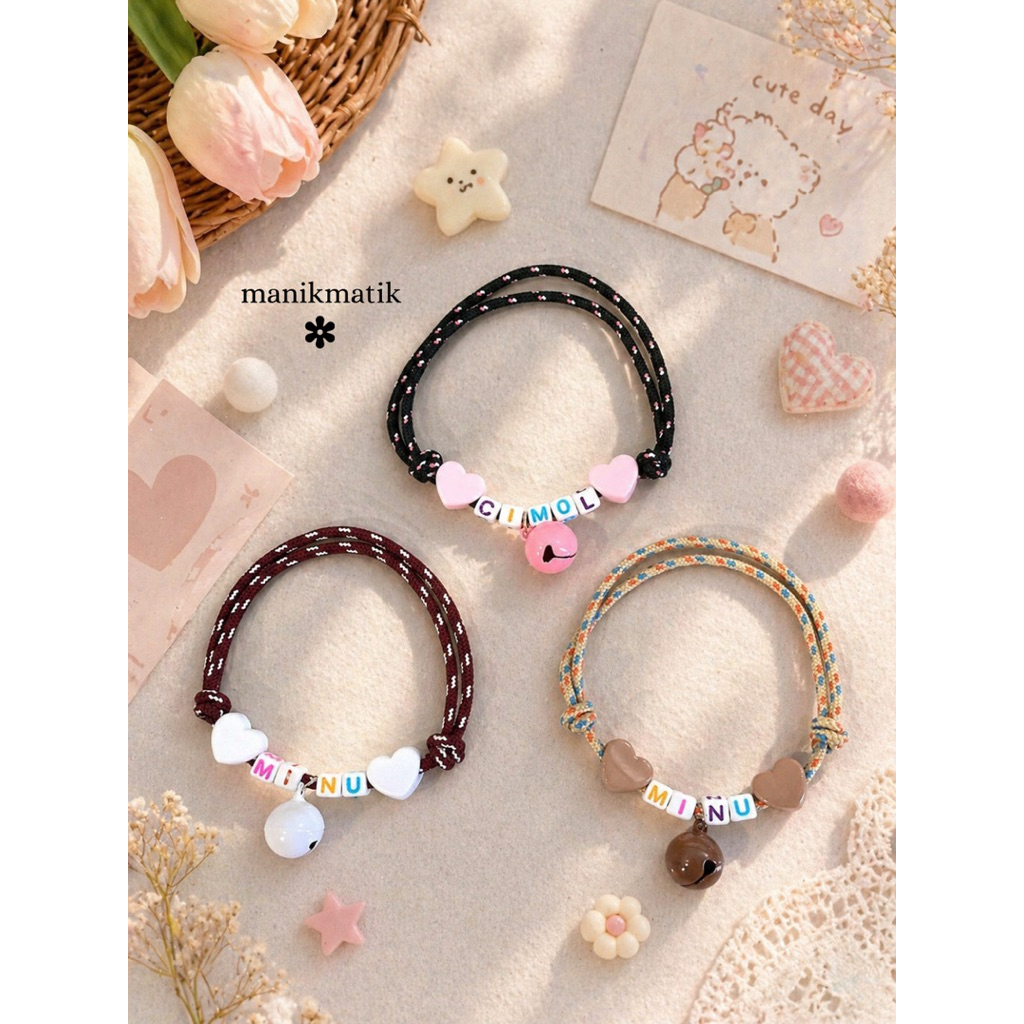 Kalung Kucing Tali Prusik Tali Paracord Kalung Custom Nama Kucing Kalung Hewan Lucu