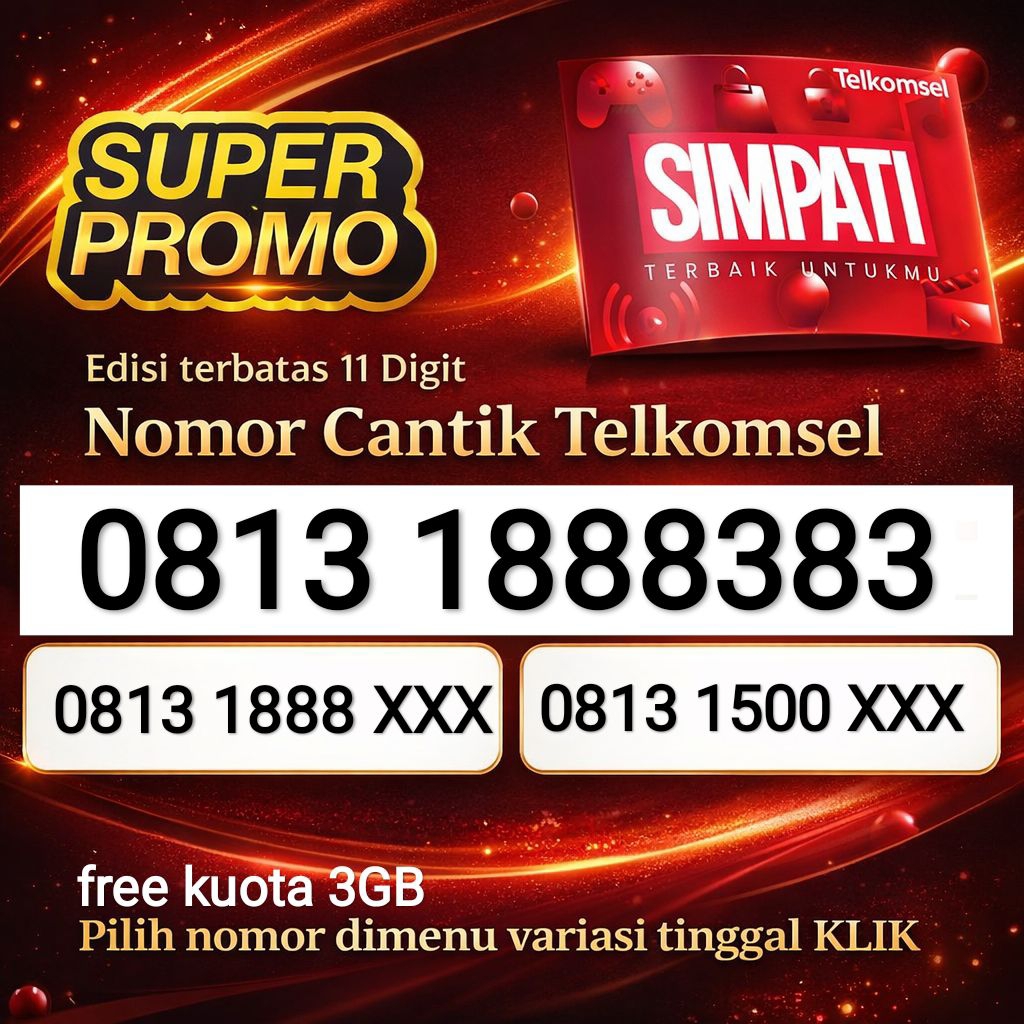 Kartu Perdana Telkomsel Simpati 11 Digit New Cover 4G Support 5G ( K19 )