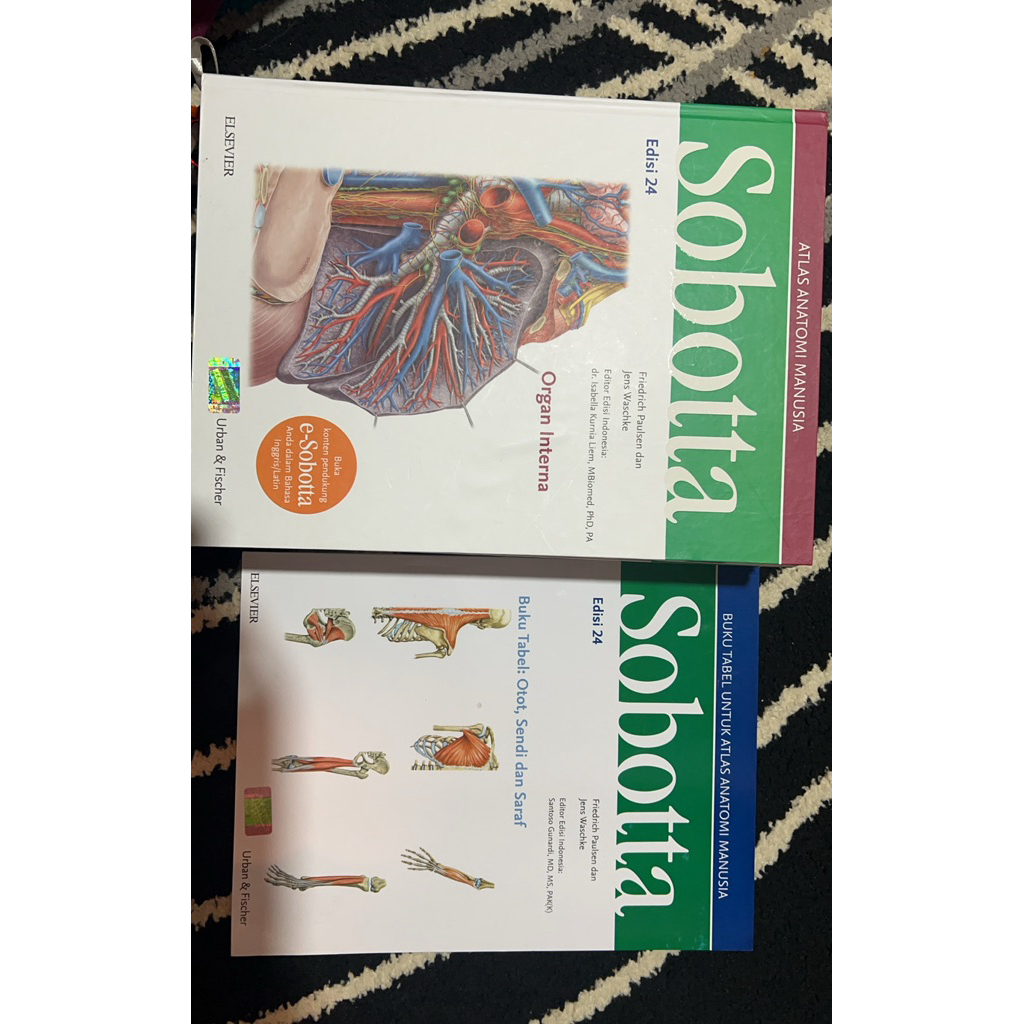 (PRELOVED LIKE NEW) Atlas Anatomi Manusia Sobotta Edisi 24 - Set Lengkap 4 Buku, Ilustrasi Menarik, 