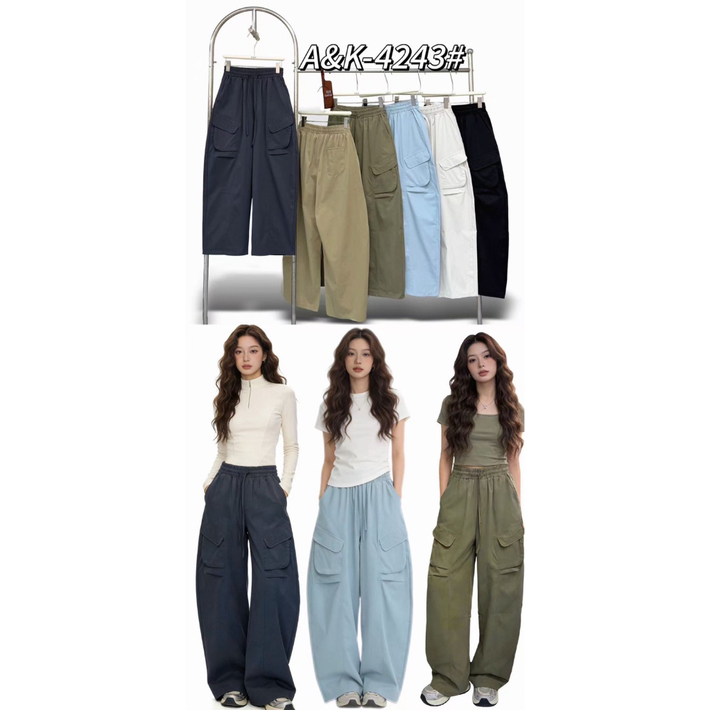 CELANA CARGO BAREL WANITA TWO POCKET A&K 4243 (AK015)