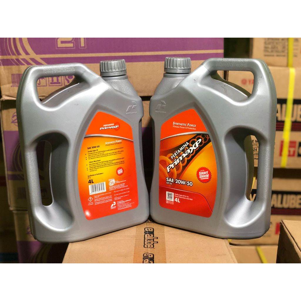 (Asli 100%) OLI MOBIL / GALON 4Liter SNI / PRIMA XP 20W50 / MESRAN SUPER 20W-50 4L ORIGINAL PERTAMIN