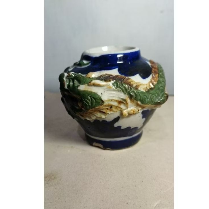 guci mini naga keramik jadul vintage bekas antik