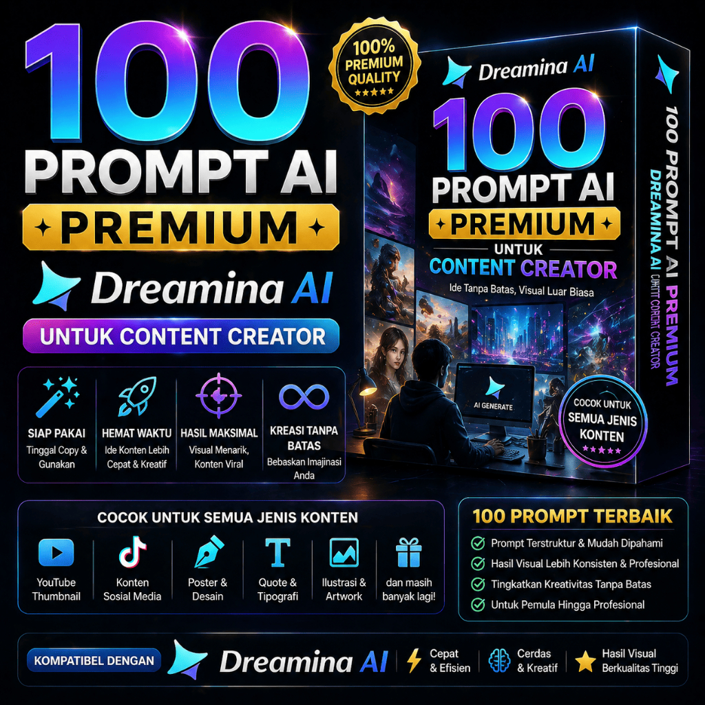 100 Prompt Premium Dreamina AI untuk Konten Kreator | Prompt Visual AI