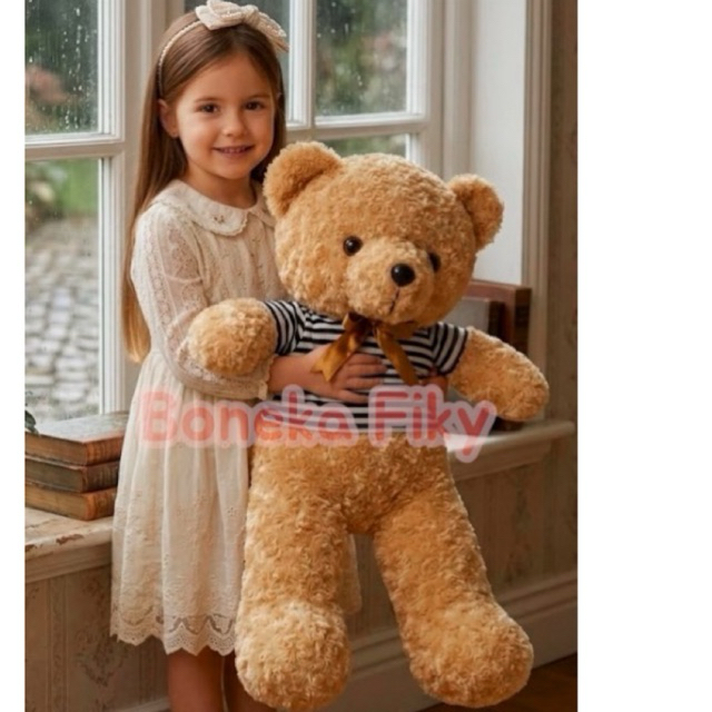 Boneka Beruang Fluffy XL Bean Bag dengan Baju Hadiah Lengkap