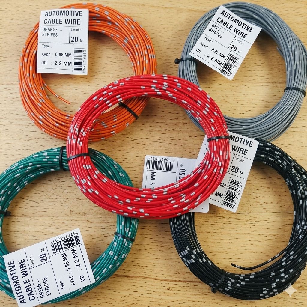 1 meter kabel bintik 0.85 serabut tembaga asli kabel body motor dan mobil original