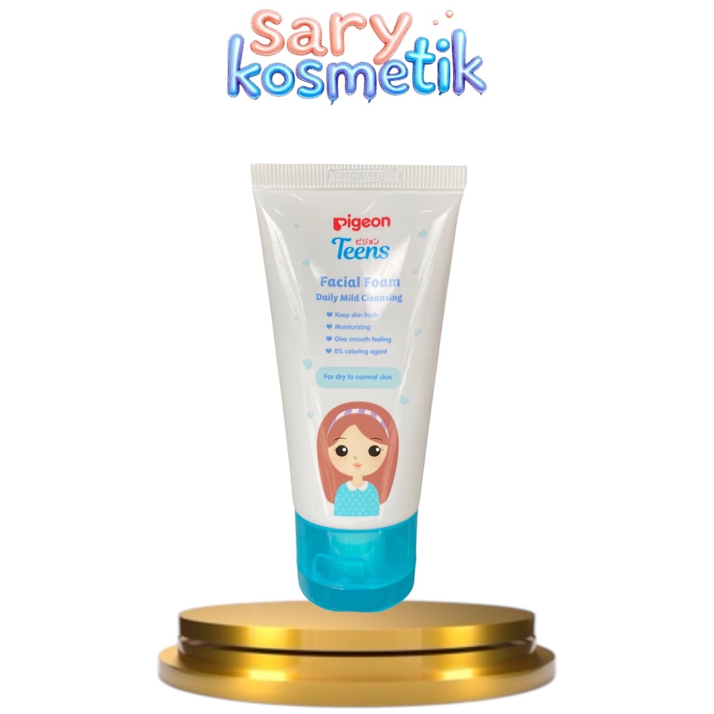 cc,ex] PIGEON teens facial foam daily mild cleansing 40 gr lembut lembab tanpa kering