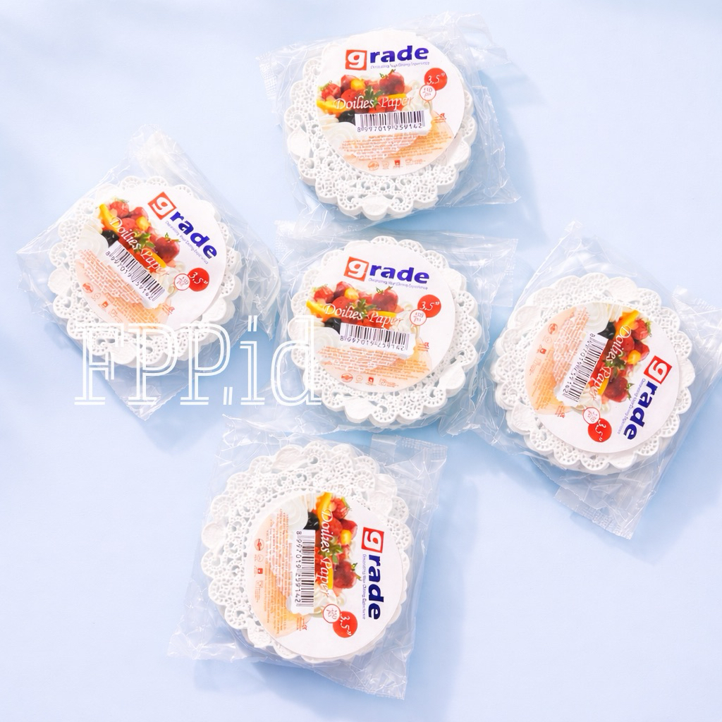 Paper Doilies 3.5 Inch - Kertas Alas Toples Jar - Doylie Paper