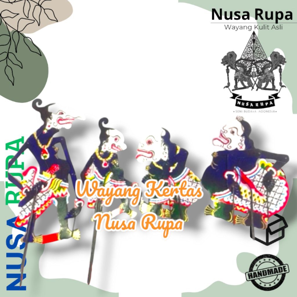 WAYANG kertas PUNOKAWAN KOMPLIT SEMAR GARENG PETRUK BAGONG