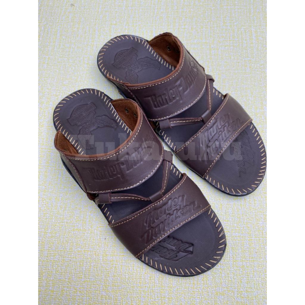 PROMO SANDAL SLOP PRIA KULIT MOTIF TALI//SANDAL PRIA//SANDAL KULIT