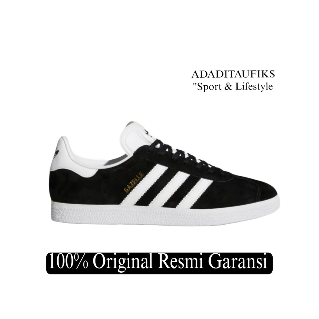 Sepatu Sneakers Gazelle Black White BB5476