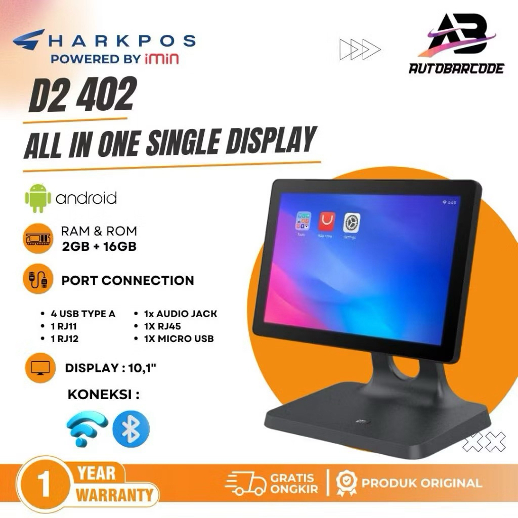 Desktop Android POS iMin D2 402 | Layar Kasir Second kondisi PRIMA