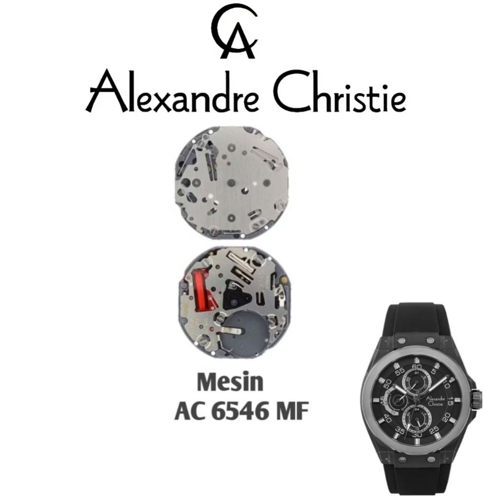 Mesin Original untuk Jam Tangan Alexandre Christie Type AC 6546 MF, AC 2A70 BF all series