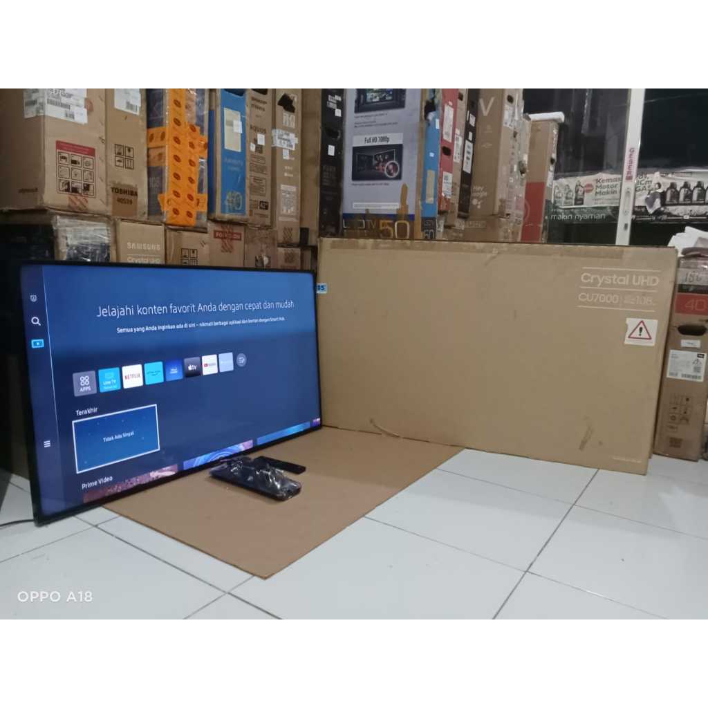 SMART TV LED SAMSUNG 43 INC SUDAH 4K KONDISI BEKAS MASIH SEGEL (0121)