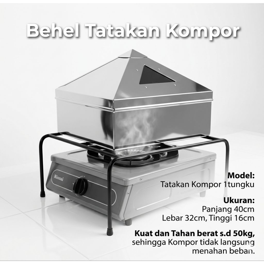 Behel Tatakan Kompor 1 Tungku Besi Tebal / Dudukan Oven Tangkring Dandang Panci Besar / Kuat Tahan B