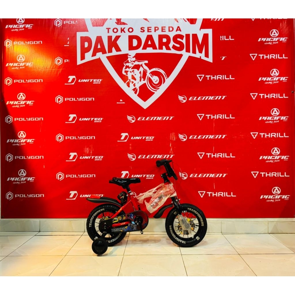 sepeda anak bmx 12 inc ban besar 3.0 dan kecil