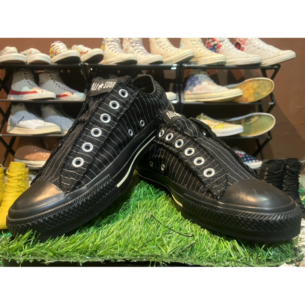 Converse CT All Star Laceless Ox “Pinstripe” (Deconstructed / Raw Edge)