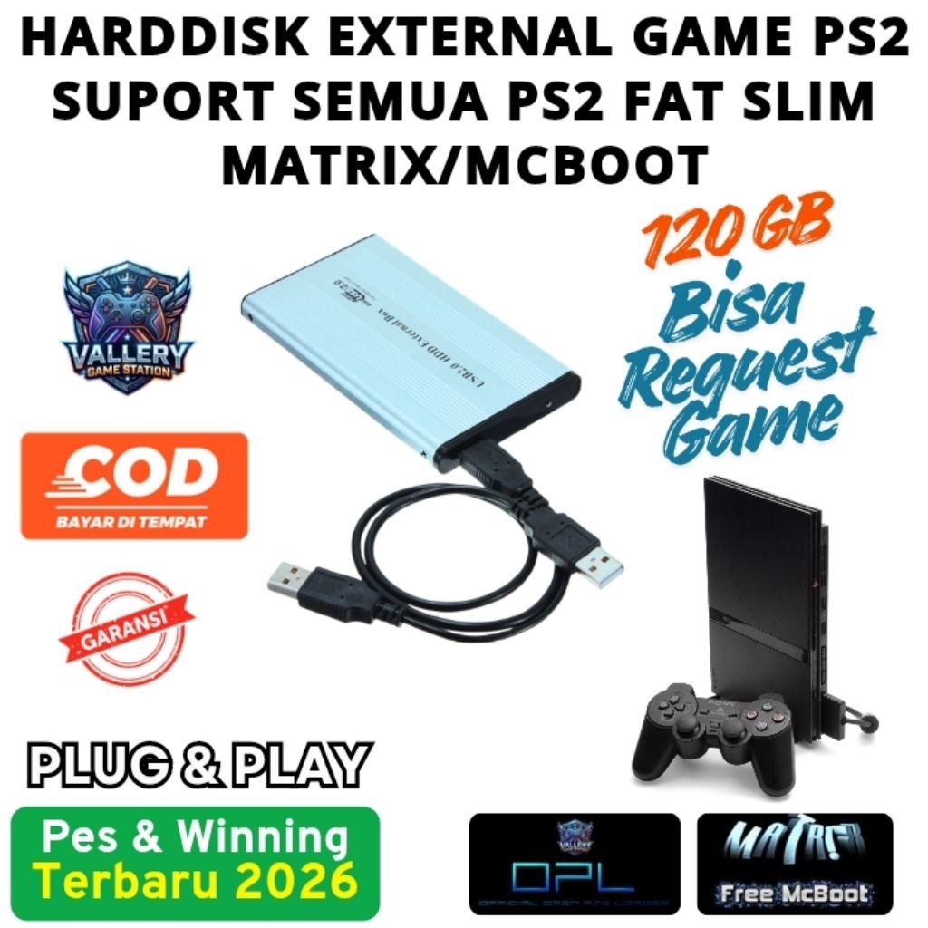 HDD Hardisk External PS2 Support Buat PS2 Matrix-MCBoot
