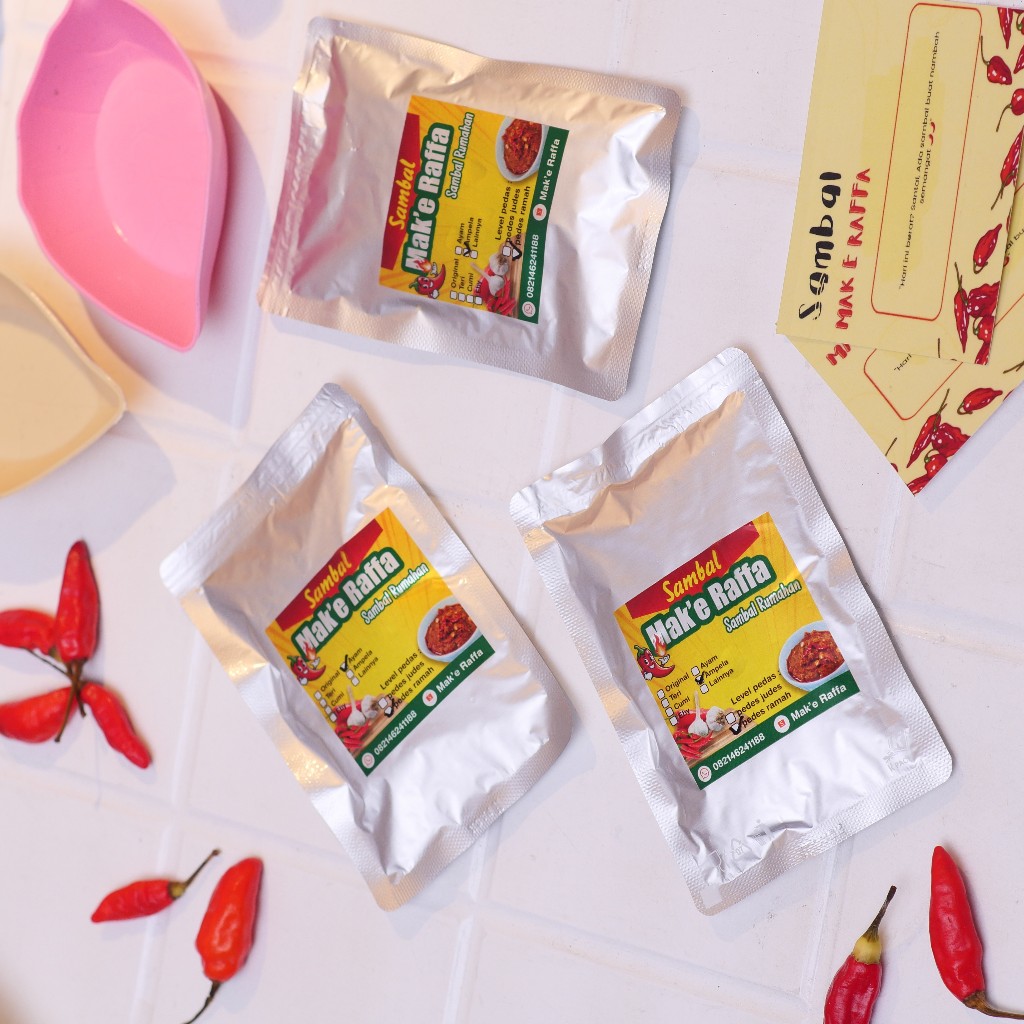 Sambal Mak e Raffa Sachet sambal traveling kuliner pedas kuliner sidoarjo kuliner jawa timur