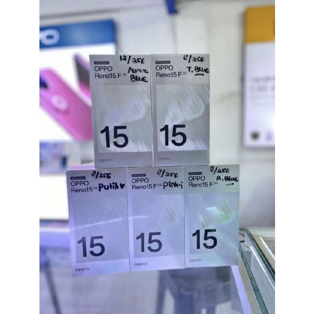 OPPO RENO 15F 5G RAM [8/128-8/256-12/256]Gb Garansi resmi oppo