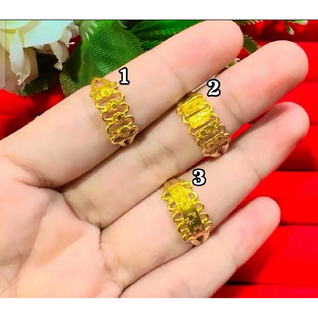 DUPLIKAT EMAS CINCIN WANITA SEPUHAN EMAS