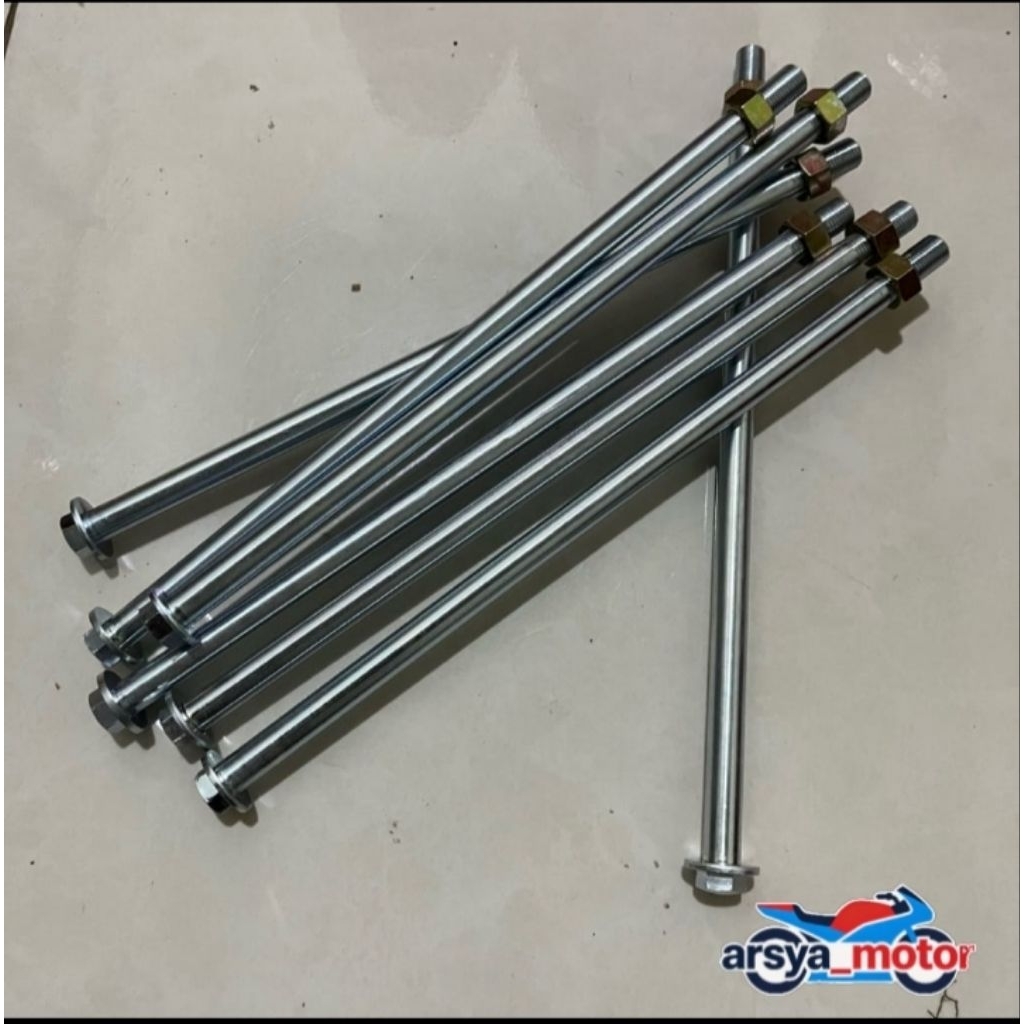 As Roda Diameter 12mm Panjang 30 Cm / As Roda Super Panjang Supertrack 30 Cm