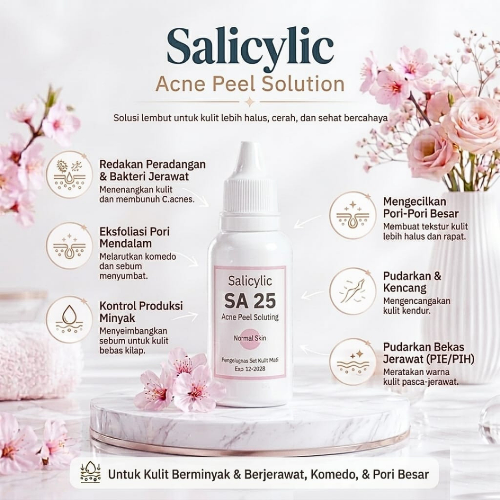 Peeling SA 25% Untuk Jerawat Dan Komedo