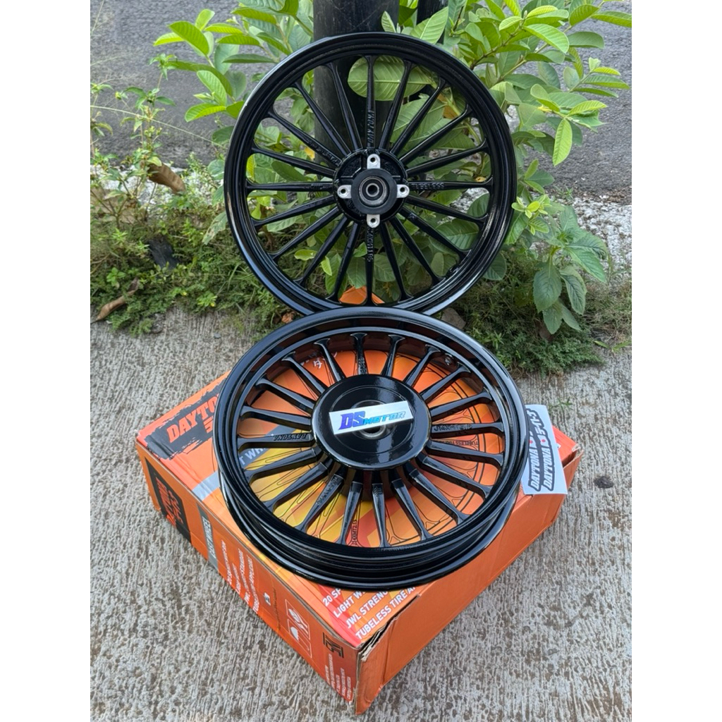 VELG VELK VELEK DAYTONA DASH WHEEL ORIGINAL PALANG20 P20 HITAM BLACK GLOSS GLOSSY PNP HONDA VARIO125