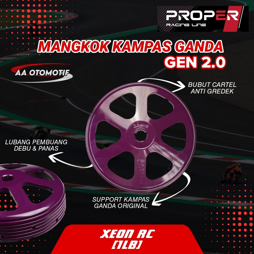 PROPER RACING LINE MANGKOK KAMPAS GANDA 1LB Xeon Rc Xeon GT 125 XEON KARBU 44D MANGKOK GANDA RACING 