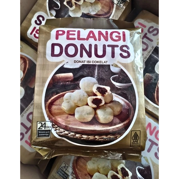 Pelangi Donut_Donat Cokelat isi 24pcs - Mini, Coklat Lumer dan Praktis
