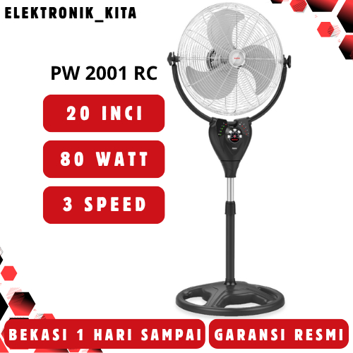 MASPION KIPAS ANGIN BERDIRI 20 INCI PW-2001 RC PW 2001 RC PW2001RC STAND FAN BEKASI GARANSI RESMI