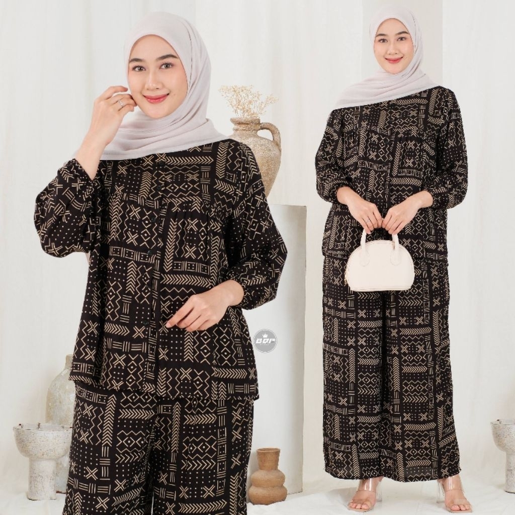 Nagita Setelan Wanita Kulot Rayon Premium