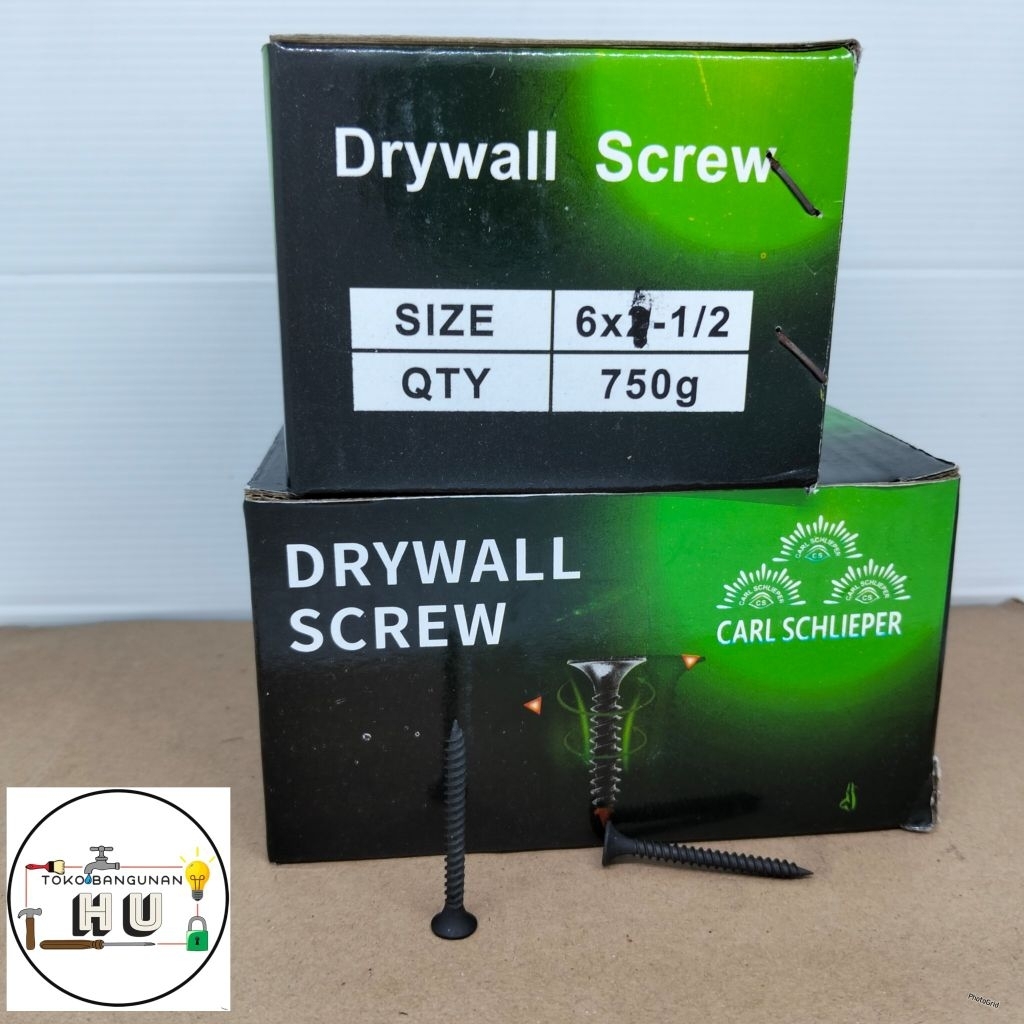 Paku Sekrup Gypsum Hitam 1 1/2 Inch CARP SCHLIEPER
