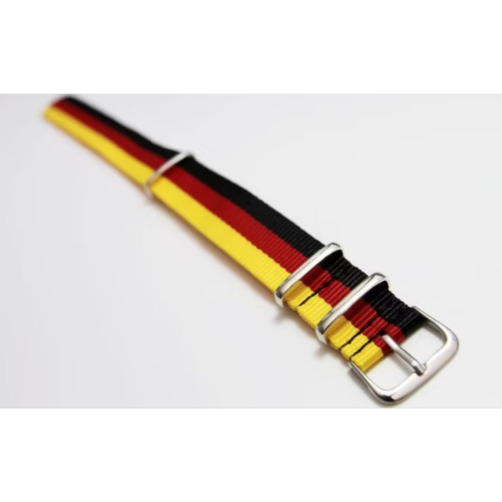 Strap Nato G10 Black Red Yellow [ A4 ]