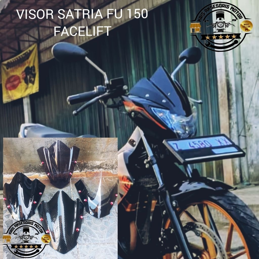 VISOR SUZUKI SATRIA FU 150 FACELIFT TAHUN 2013 2014 2015 PLUS BAUT VARIASI
