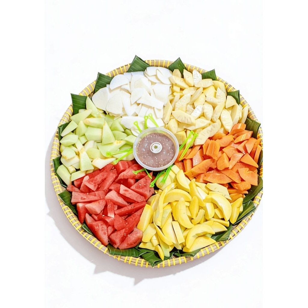 rujak buah tampah bumbu kacang n cabe garam